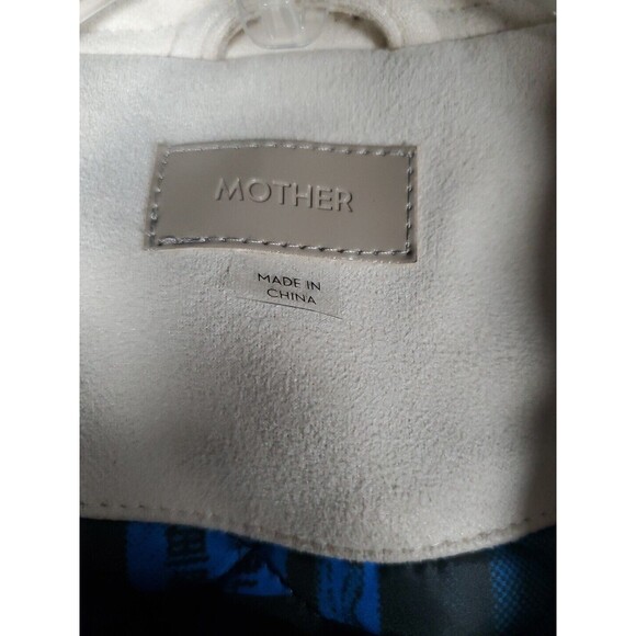 Mother The Big M Jacket Coat Tokyo Drift Black Beige White Zip Up Size Large NWT - Picture 3 of 12